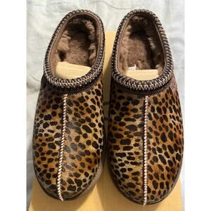 Ugg Women's Tasman Caspian Genuine Calf Hair Slipper US 11 Burnt Cedar
